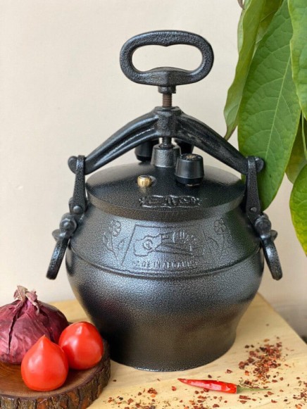 Афганский казан 8л черный с ручками 